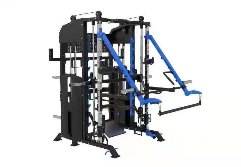 Power Cage Leg Press DIP Chin &amp; Jammer Arms Adjustable Weight Bench W/Leg Extension Full Accessories|Smith Machine &amp; Functional Trainer