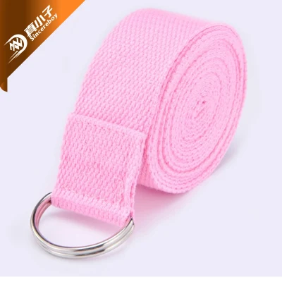 Muscle Exercise Training Fitness Gym Cotton Custom Pull Yoga Stretching Strap Belt with Loops