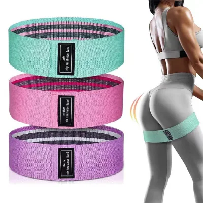 Yoga Elastic Band Resistance Band Tension Belt Fitness Widening and Thickening Squat Buttock Training Beautiful Buttock Belt Hip Ring Webbing