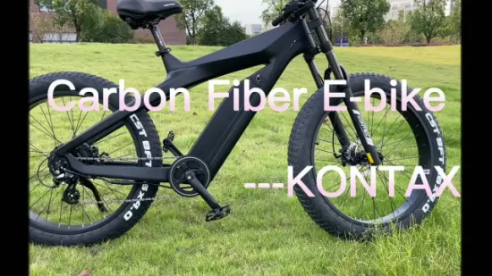 Kontax 48V13ah Electronic Bike 1000W Carbon Fibre Ebike Pedal Assist Bike Fat Wheel Electric Bike