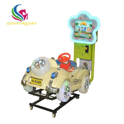 Kids Coin Operated Horse Swing Machine 3D Car Racing Kiddie Rides Video Game Machines