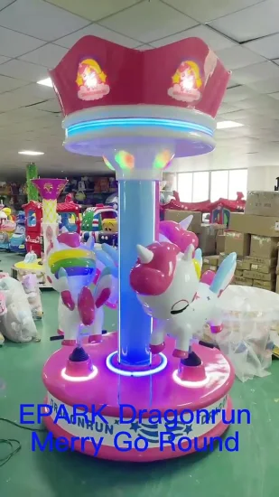 Indoor Fairground Carousel Kids Horse Swing Ride Game Machine