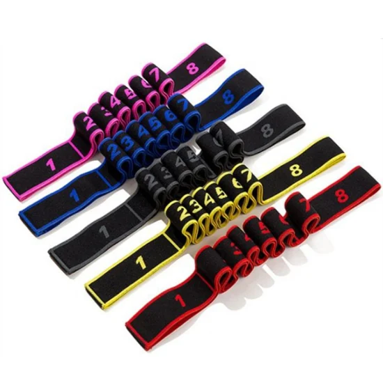 Yoga Belt with 8 Loops Dance Gymnastics Training Latin Elastic Band