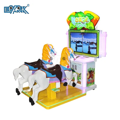 Children Indoor Electric Kids Ride Coin Operated Swing Machine Kiddie Rides Horse Racing Game Machine