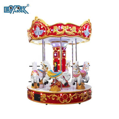 Amusement Rides 6 Seats Kiddie Carousel Horses Game Machine